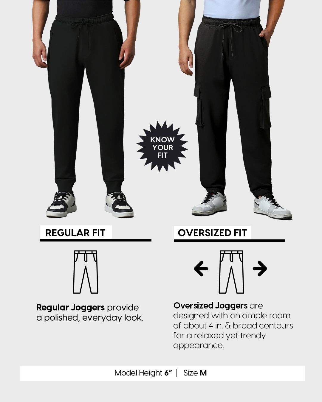 Men's Black Reset Applique Oversized Joggers - Image 6