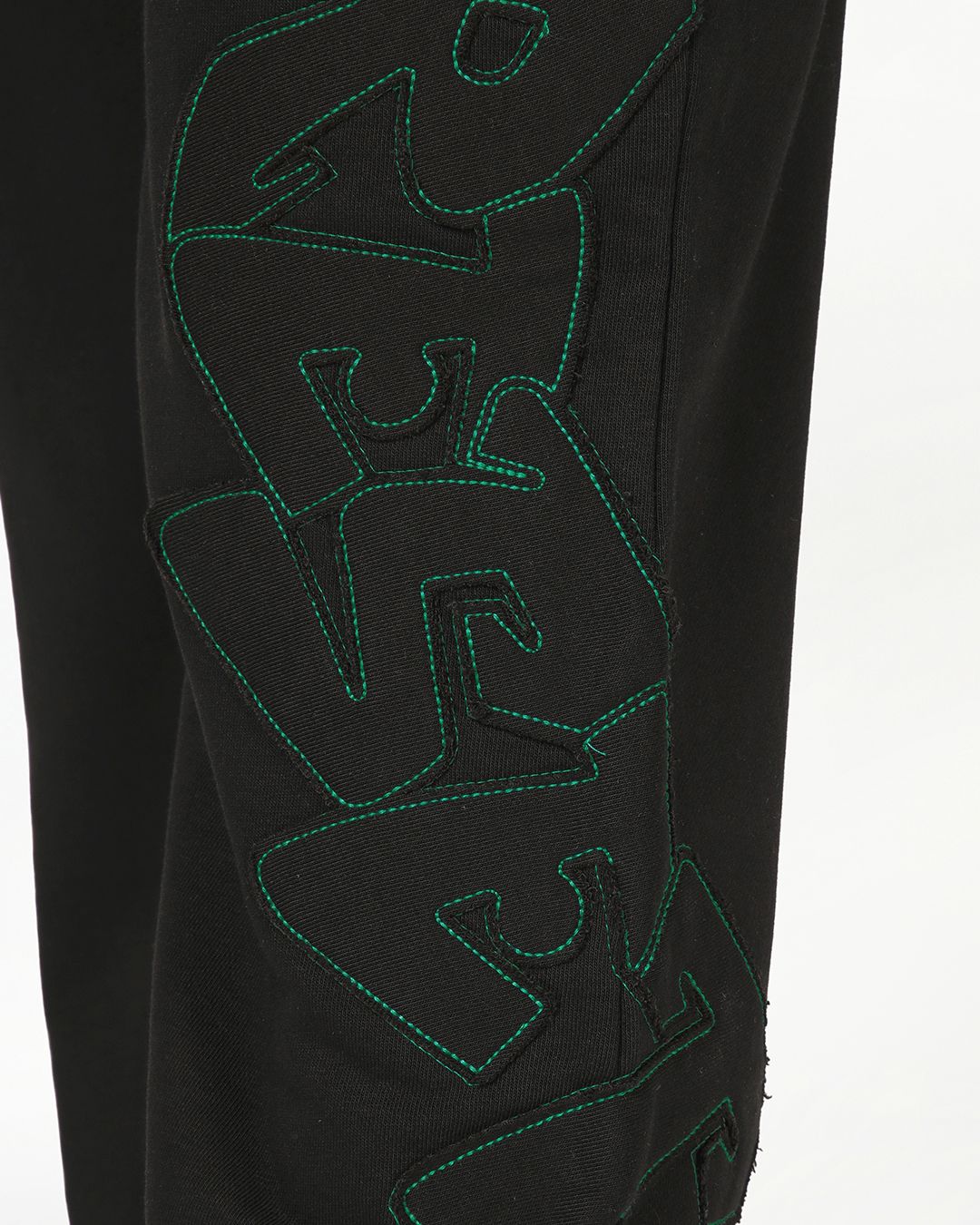 Men's Black Reset Applique Oversized Joggers - Image 2