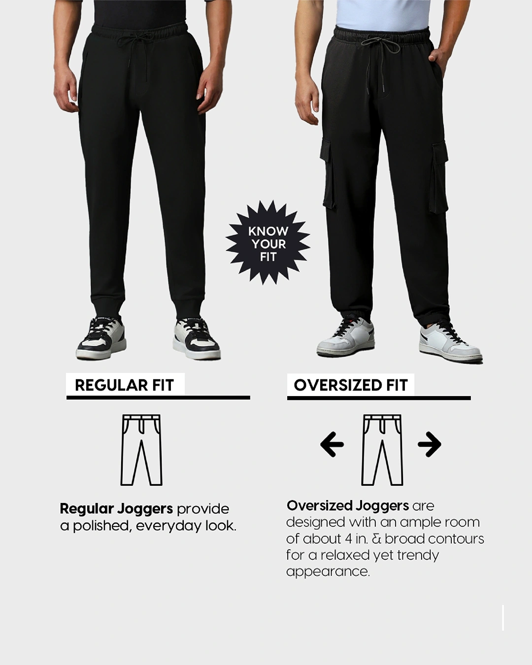 Men's Charcoal Grey Oversized Brushed Cargo Joggers - Image 5