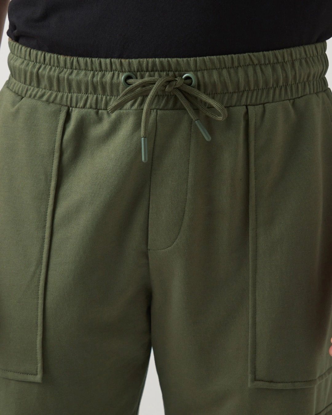 Men's Winter Moss Green Oversized Cargo Joggers - Image 6