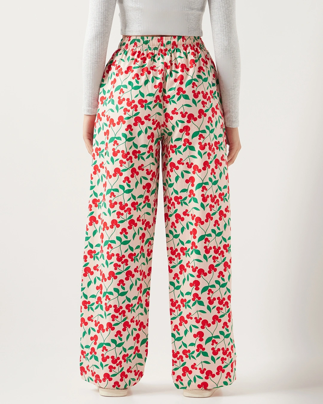 Women's Pink Mickey All Over Printed Wide Leg Pyjamas - Image 4